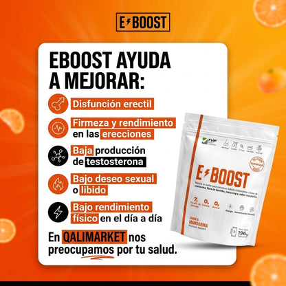 EBOOST | Vigorizante Sexual Natural | Tu aliado en el ring | Maca Negra, Huarnapo Macho, Guaraná | 28 Tomas por Pack