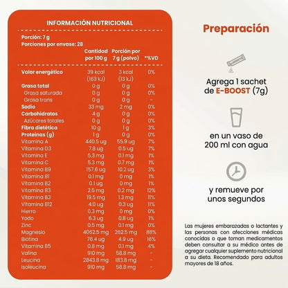 EBOOST | Vigorizante Sexual Natural | Tu aliado en el ring | Maca Negra, Huarnapo Macho, Guaraná | 28 Tomas por Pack